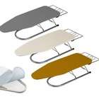 ironing surface and incorporates a metal iron rest to prevent