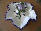 BELLA CASA by GANZ COLLECTOR CANDY DISH/PLATE LAVENDER RIBBON BOW W 