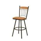 Trica Allan Bar Stool in Chocolate with Cinnamon Wood Back and Skin 18 