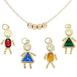 Crystal Birthstone Baby Charms in 14K Yellow Gold Collection