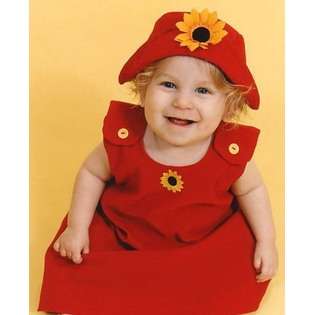 BD (6M to size 6) Baby   Girl Red Sun Flower Dress With Hat at  