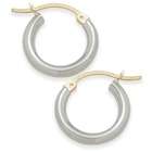 elite jewels two toned baby hoop earrings