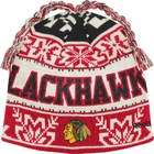   Chicago Blackhawks Reebok Jacquard Pattern Tassel Cuffless Knit Hat