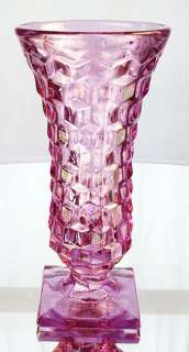 Fenton American Pattern Vase in Rose Glass  