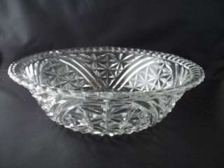 Glass Stars And Bars Large SERVING BOWL Anchor Hocking  