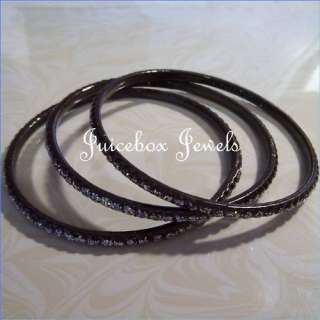 Pc Set Dk Brown Glitter Metal Bangle Bracelets(M85)  