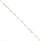 FindingKing Sterling Silver Pink Bead Anklet Chain Jewelry 9