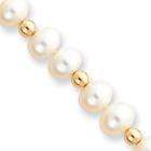   14k Gold 8.5 10.5mm White Freshwater Cultured Pearl Gold Bead Necklace