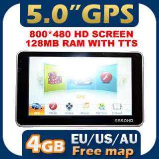 HD Slim GPS Navigation+SIRF5+128MB RAM+4GB 2011 AUS/NZ MAPS+,TTS 