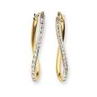 Allure Jewel & Gift 14k Diamond Fascination Oval Twist Hoop Earrings