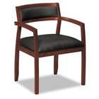 HON VL852NST11 Hon Vl852nst11 Wood Guest Chairs With Black Leather 