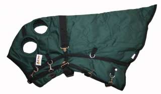 1200D Water Proof Horse Blanket Hood Neck Cover Heavy Weight Green 
