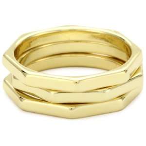    Jules Smith Prism 14k Gold Plated Stacked Rings, Size 7 Jewelry