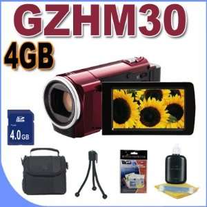  JVC GZ HM30 HD Everio Camcorder (Red) Accessory Saver 4GB 