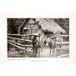  1926 Print Carib House Native St. Vincent Caribbean Island 