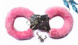1pcs Furry Handcuffs Fuzzy Handcuff Key Lovely Cool Party Supplies Toy 