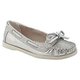 Girls Leticia Glitter Boat Shoe   Silver  Bongo Shoes Kids Girls 