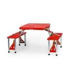 Picnic Time Portable Folding Picnic Table with Seating for 4, Red