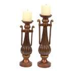   Set of 2 Urban Fusion Victorian Inspired Pillar Candle Holders