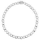   Oval Cubic Zirconia. Diamond Link Chain Necklace Bridal Jewelry