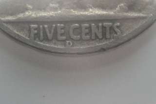 1935 D Buffalo or Indian Head Nickel Double Die Reverse  