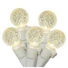   50 Warm Clear LED G12 Berry Fashion Glow Christmas Lights   White Wire