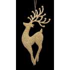   Seasons of Elegance Gold Glitter Jumping Reindeer Christmas Ornament