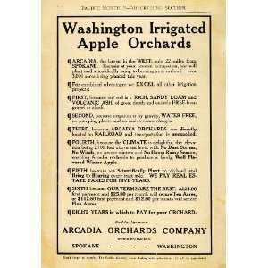   Ad Spokane Washington Arcadia Apple Orchards   Original Print Ad Home
