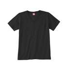 LAT Ladies Combed Ringspun V Neck T Shirt   BLACK   S