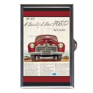  1942 Ford Automobile Color Ad Coin, Mint or Pill Box Made 
