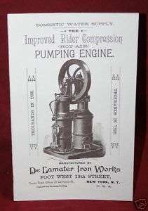 De Lamater Rider Comp Hot Air Pumping Engine Hit & Miss  