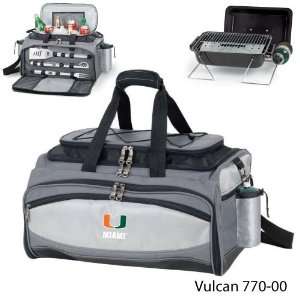 University of Miami Embroidery Vulcan Insulated cooler tote w/3 pc BBQ 