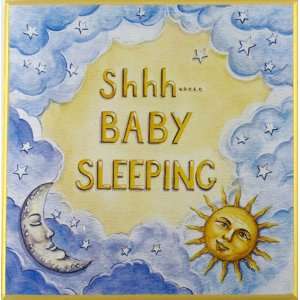  The Kids Room Shhh Baby Sleeping Square Wall Plaque Baby