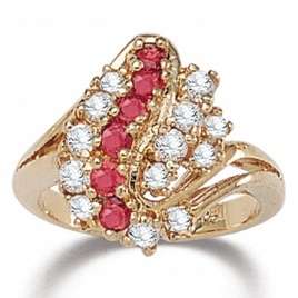 Carat Genuine Ruby and Diamond 14k Gold Ring  