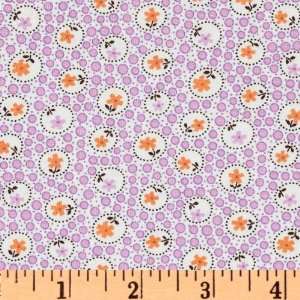  44 Wide Buttercup Petunia Lavender Fabric By The Yard 