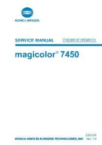 Konica/Minolta Magicolor 7450 Series Service Manual  