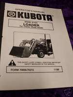 Kubota B1620 Loader For B4200 Tractor Operators Manual  