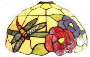 LEADED STAINED GLASS DRAGONFLY LAMP SHADE*NIB*  