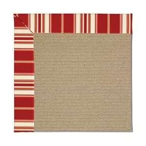  Capel Zoe Sisal 1995 Red Stripe Rectangle   6 x 6 Square 