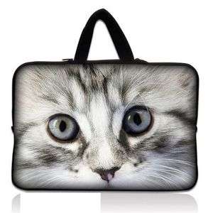 17 Inch Cat Face Laptop Carring Bag Soft Notebook Sleeve Pouch Case 