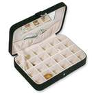 Jewelry Adviser Gifts Black Sueded 24 Section Earring Case