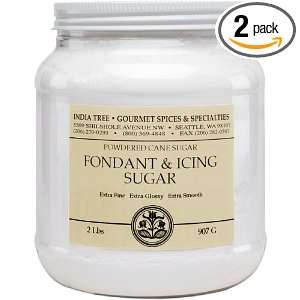 India Tree Fondant & Icing Sugar, 2 Pound Jars (Pack of 2)  