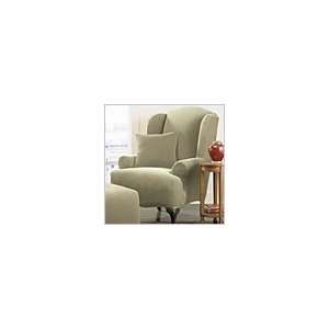  Sure Fit Stretch Pique Wing Chair Slipcover