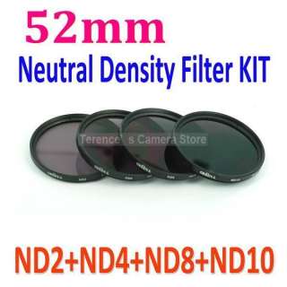   ND4 ND8 ND10 Neutral Density Filter Grey ND Set kits with 52 mm lens