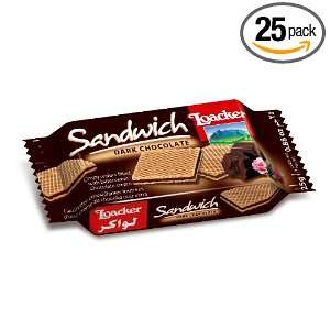 Loacker Sandwich, Dark Chocolate (Fondant), 1.06 Ounce (Pack of 25 