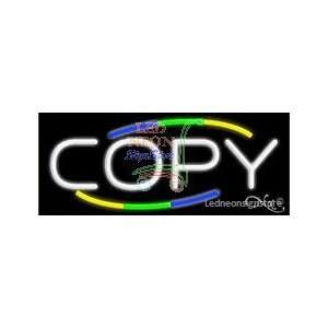  Copy Neon Sign 13 inch tall x 32 inch wide x 3.5 inch Deep 