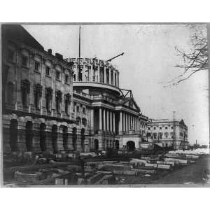  Capitol construction,east front,dome in progress,1859 