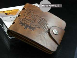 Mens Leather Wallet Pockets Card Clutch Cente Bifold Purse W88  