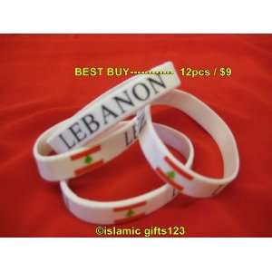 Lebanon Flag Braclet 12 Pcs    $9