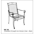   WIC188 Charleston Wrought Iron High Back Chair  Black  Pack of 4